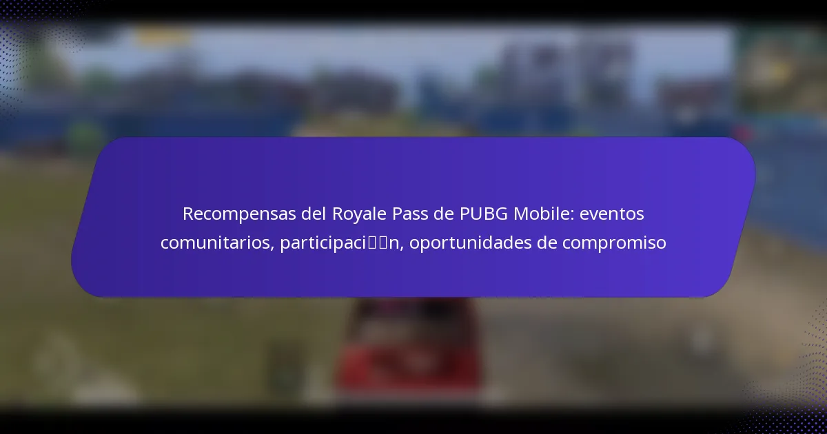 Recompensas del Royale Pass de PUBG Mobile: eventos comunitarios, participación, oportunidades de compromiso