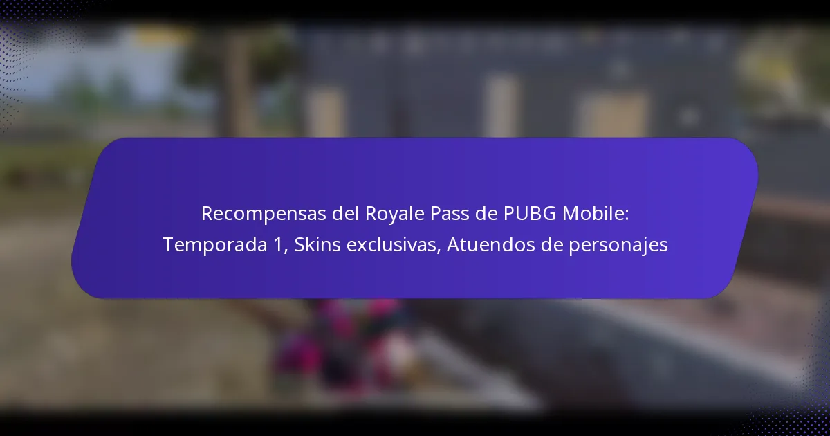 Recompensas del Royale Pass de PUBG Mobile: Temporada 1, Skins exclusivas, Atuendos de personajes