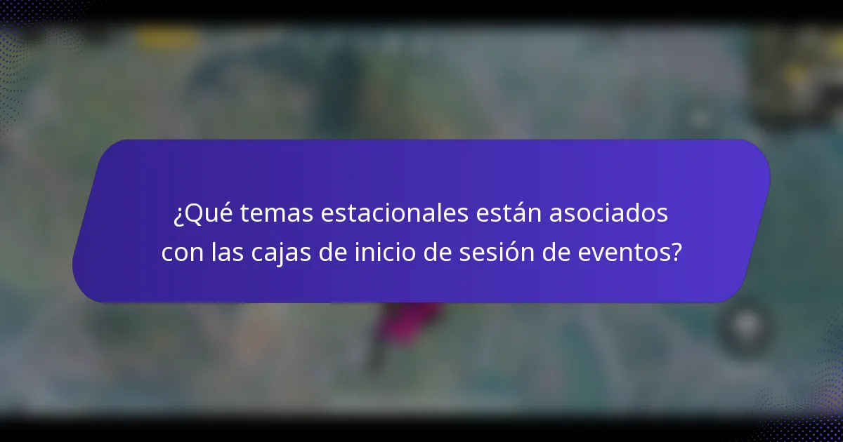 ¿Qué temas estacionales están asociados con las cajas de inicio de sesión de eventos?